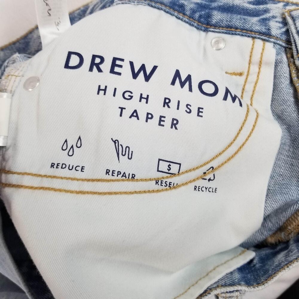 Lucky Brand Jeans Womens 6 28R Light Wash Drew Mom High Rise Tapered Denim Pants - Picture 6 of 15